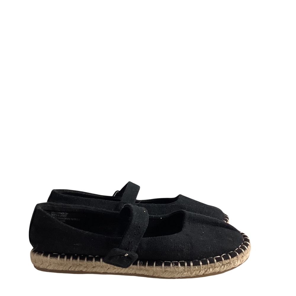 Haute Hippie Style Black Textile Mary Jane Espadrille Flats Buckle Strap Size 8